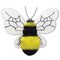 Beistle Club Pack of 12 Black and Yellow Springtime Bumblebee Hanging Decorations 9"